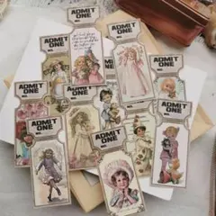 紙もの　人形　ドール　コラージュ　スクラップブッキング　ジャーナル素材