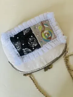 ミナペルホネン foresttile エクリュ がま口 ハンドメイド - メルカリ