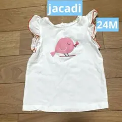 【値下げ】jacadi ジャカディTシャツ 肩フリル鳥プリント 24Mのサムネイル