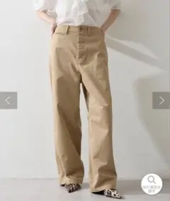 ウィムガゼット ベージュ コットン タック入りチノパン - メルカリ