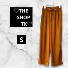 【249】ザショップティーケー【S】ガウチョパンツ　光沢　個性的　ワイドパンツ