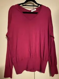 美品⭐︎BEAUTY & YOUTH Vネック ニット 濃いピンク