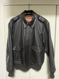 80s90s アメリカ製　COOPER A-2レザージャケット 44R ブラウン