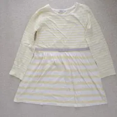 キッズ　女の子　ワンピース　ボーダー　リボン
