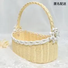 M フラワーガール バスケット リングピロー かご フラワーシャワー 結婚式小物のサムネイル