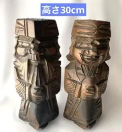 北海道　アイヌ　民芸品　ペア　ニポポ人形　夫婦　ビンテージ