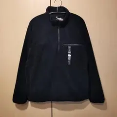 【新品】UNIQLO フリースオーバーサイズハーフジッププルオーバー 黒 L