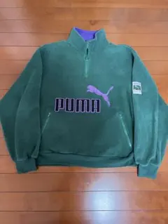 PUMA フリースジャケット M 緑