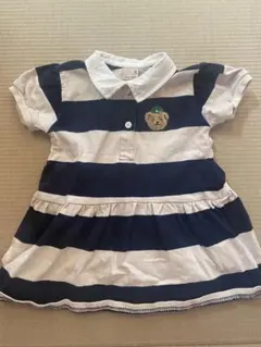 petit main ストライプ ワンピース 80