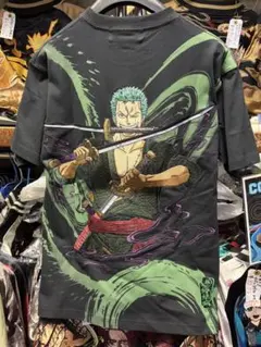 絡繰魂×ONEPIECE ゾロ 刺繍Tシャツ Mサイズのサムネイル