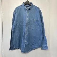 【即納】 PREMIER プルミエ デニムシャツ 長袖シャツ ライトブルー L