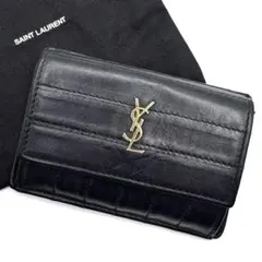 良品✨サンローラン　二つ折り財布　小銭入れ　カードケース　YSL　カサンドラ　黒