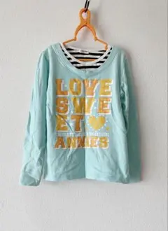 子供服 ロゴプリント 長袖Tシャツ 女の子 130