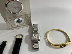 遺品整理グッズ　クォーツ時計 ステンレススチールバンド