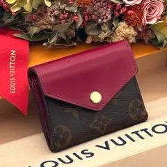 ルイヴィトン モノグラム ポルトフォイユ ゾエ フューシャ 三つ折り 財布 小型