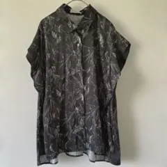DIESEL ノースリーブロング丈シャツ パイソン柄 総柄 蛇柄 モノトーン 