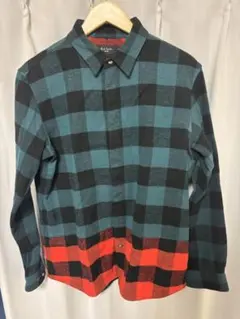 PAUL SMITH バッファローチェック 切り替え　ネルシャツ　長袖シャツ　L