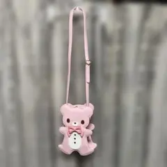 くま型 ショルダーバッグ ピンクのサムネイル