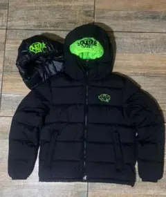 Synaworld ダウンジャケット フード付き 黒 M