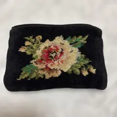 FEILER 花柄ポーチ 黒