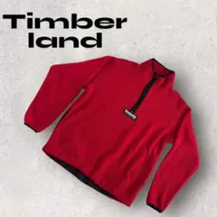 古着 Timberland トップス フリース ハーフジップ 赤