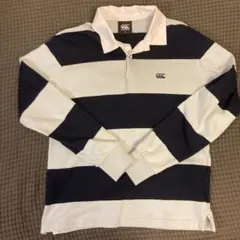 Canterbury ラガーシャツ XL グリーン ボーダー ラグビージャージ