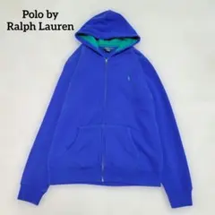 美品☆ポロバイラルフローレン　パーカー　フード　フルジップ　ロゴ刺繍