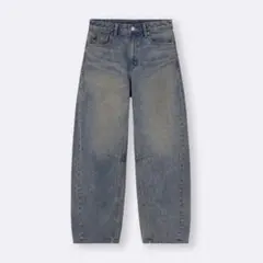 【GU】バレルレッグジーンズ(丈標準) 3XL 67BLUE