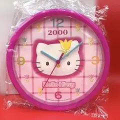 未使用【希少】ハローキティ 木製 壁掛け時計 1999年製 平成レトロ ハローキティ さくらんぼ 掛け時計 サンリオ 1999年製