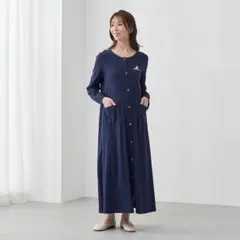 ベルメゾン　マタニティパジャマ　ネイビー