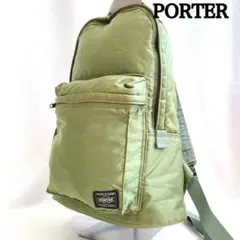 極美品 希少 ポーター タンカー リュック バックパック カーキ セージ