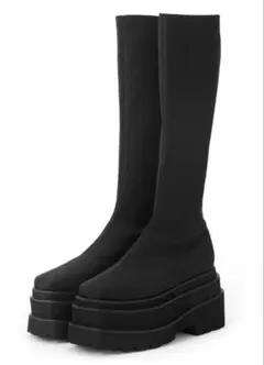 GRL ストレッチフラット厚底ロングブーツ[gd1586] 23.5cm