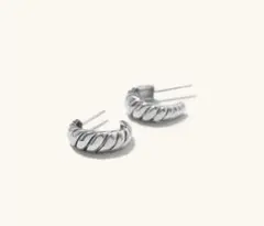 シルバーゴールド ★ラスト１★ ピアス サージカルステン 金アレ しましまフープ