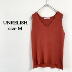 【487】UNRELISH ★オレンジ Vネック ノースリーブトップスのサムネイル