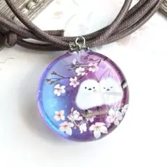 No.1664 レジンアクセサリー＊桜とシマエナガ