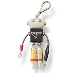 【希少　レア】PRADA ロボット　三角ロゴプレート　キーホルダー　キーリング