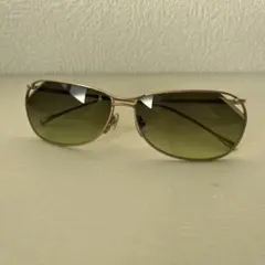 ALEXANDER MCQUEEN サングラス グリーン ゴールド