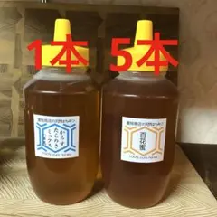 セール【非加熱・生はちみつ】百花蜜1k×5&からすたらのき百花1k(6本 