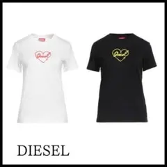 DIESEL ハートプリント Tシャツ ブラック