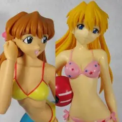 アスカ 水着 フィギュア2種 サマービーチ＆ウォーターシーン エヴァ まとめ売り