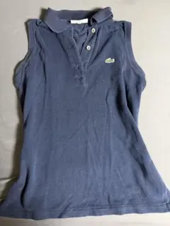 LACOSTE ノースリーブ ポロシャツ ネイビー