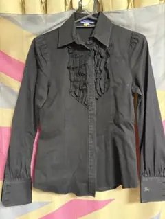 Burberry ブラック フリルシャツ レディース 36