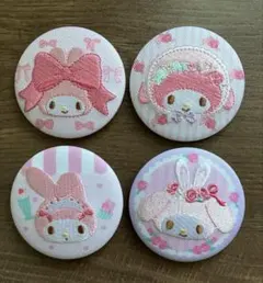 イオン限定　マイメロ　シークレット刺繍 缶バッジ