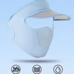 フェイスカバー 日焼け防止 サンバイザー 海 プール UVカット 日焼け防止