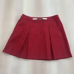 120cm BURBERRY プリーツスカート レッドのサムネイル