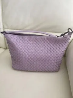 ボッテガヴェネタ イントレチャート ワンショルダー ライラック 美品 鑑定可