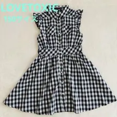 【美品】lovetoxic ノースリーブワンピース チェック柄ワンピース　150