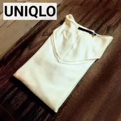 ユニクロ Vネック ウールニット アイボリー Mサイズ