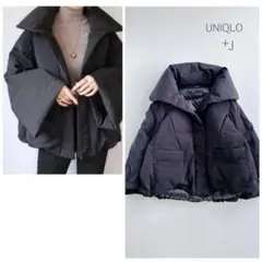 美品 UNIQLO+J ⿻ ハイブリッドダウンジャケット ジルサンダー 黒 S