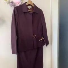 美品　OTTO 紫 スーツ ジャケット11号　スカート13号　ウール